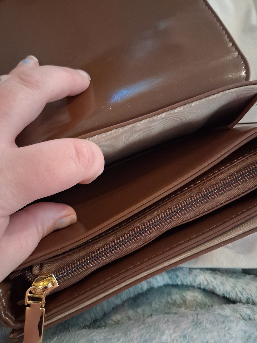 Brown Authentic Leather Top-Handle Crossbody Bag With Dustbag - Picture 5 of 7